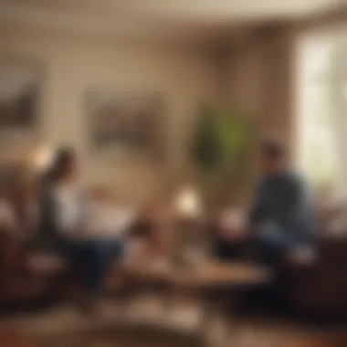 Financial Conversations: The Key to Managing Student Debt Couple discussing finances in a cozy living room