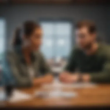 Credit Score Insights: Understanding Your Shared Impact Couple reviewing their credit scores and financial plans