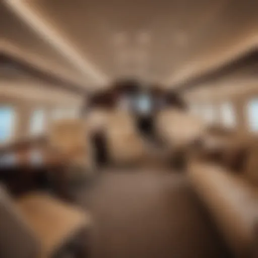 A luxurious private jet interior showcasing comfort and elegance