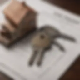 House keys resting on a document