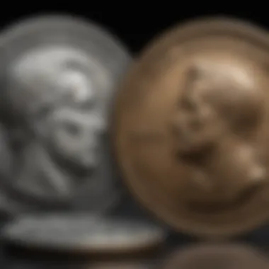 A historical coin next to a modern one, illustrating the significance of historical context