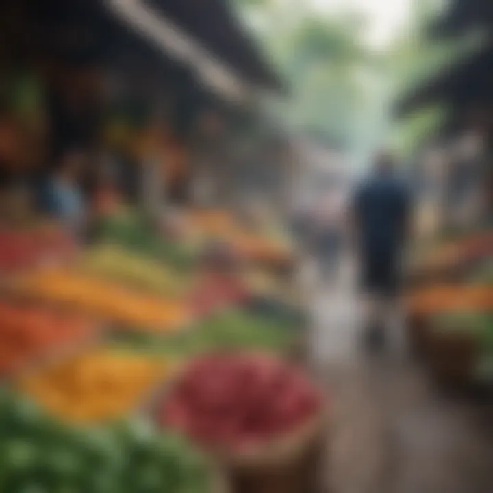 Colorful local market showcasing fresh produce