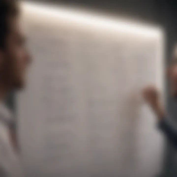 A person brainstorming innovative business ideas on a whiteboard