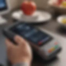 Illustration of Apple Pay interface on a smartphone