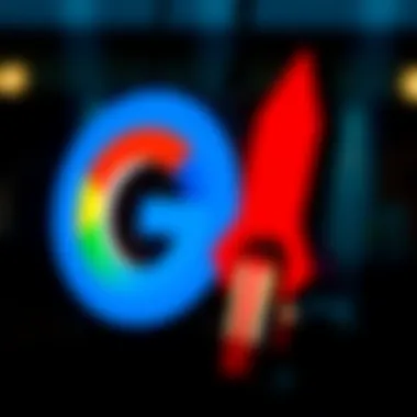 Google and SpaceX logos intertwined