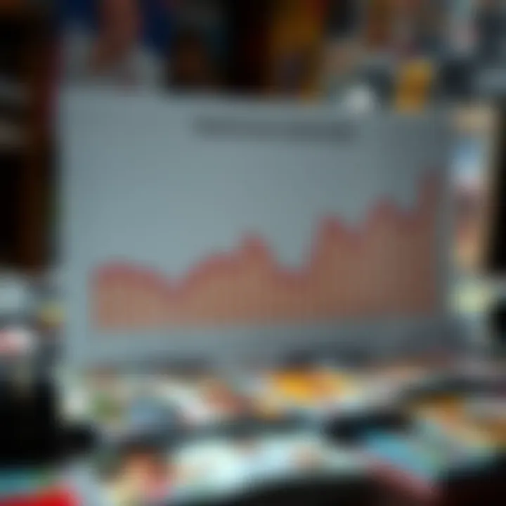 A detailed market analysis graph for collectible cards