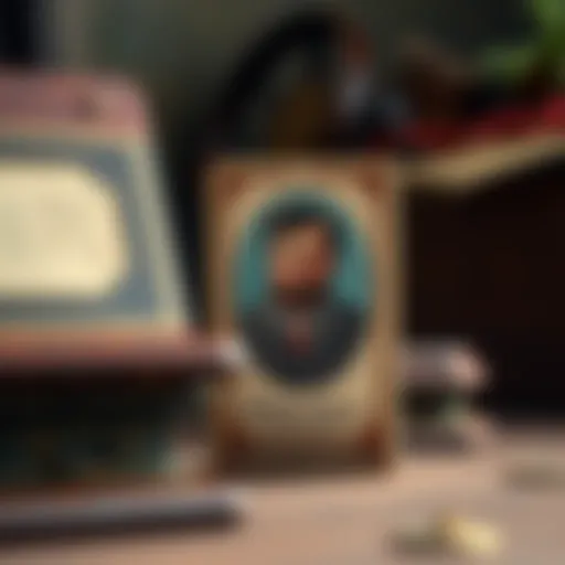 A vintage collectible card showcasing historical significance