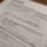 A close-up of a tax document with organized records