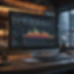 A sophisticated trading dashboard displaying various market trends and analytics.
