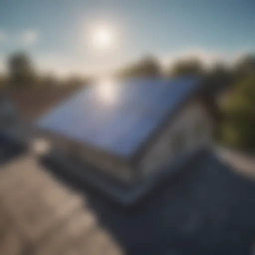 Solar panel installation on a residential roof