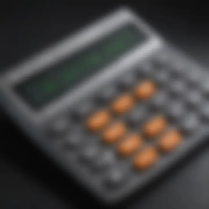 Illustration of credit card payment calculator interface